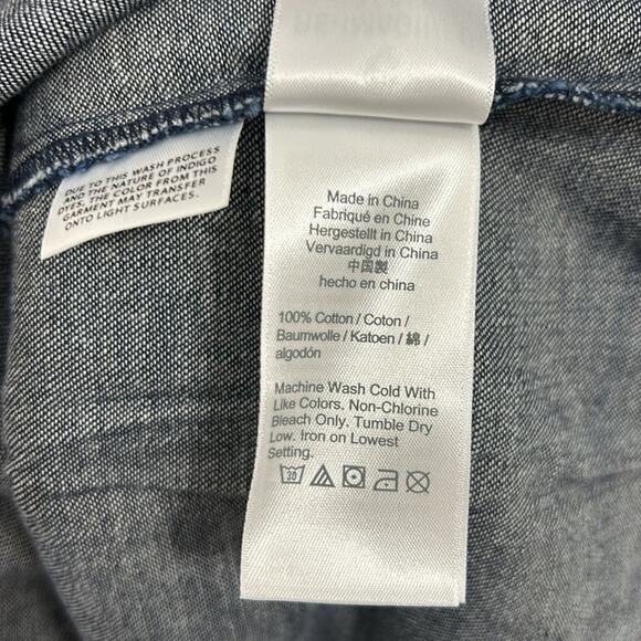 J.Crew Smocked puff-sleeve dress in chambray women’s size XXS - Picture 6 of 7